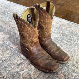 Double H Distressed Brown Western Boots